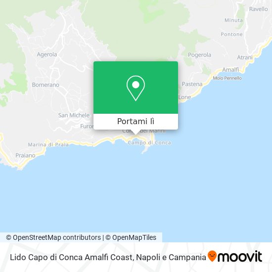 Mappa Lido Capo di Conca Amalfi Coast
