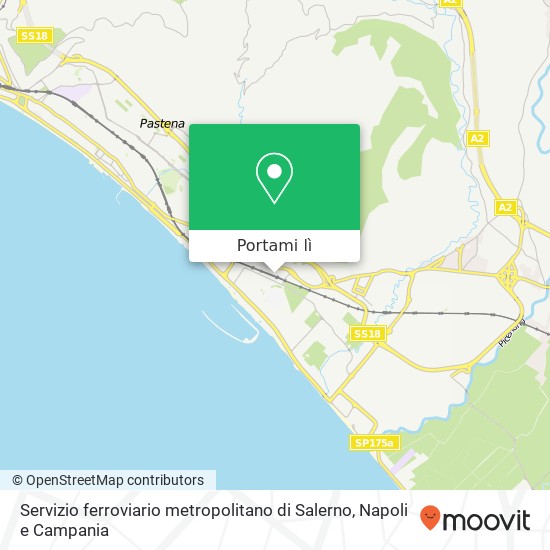 Mappa Servizio ferroviario metropolitano di Salerno