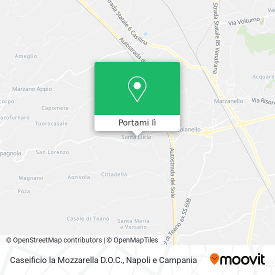 Mappa Caseificio la Mozzarella D.O.C.