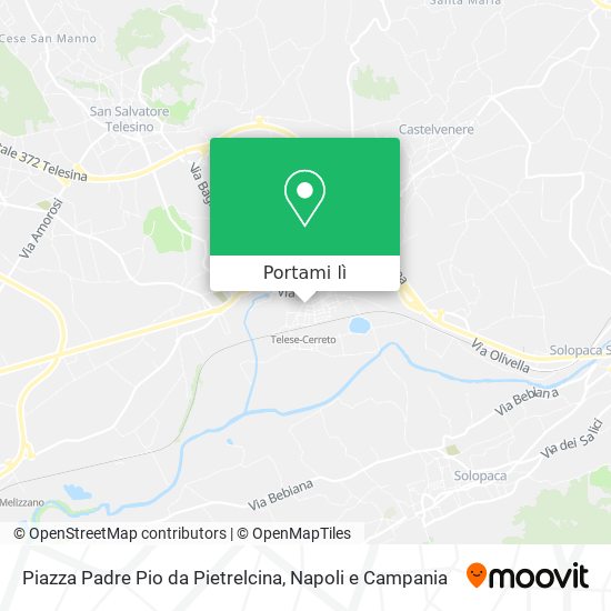 Mappa Piazza Padre Pio da Pietrelcina
