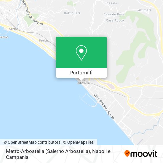 Mappa Metro-Arbostella (Salerno Arbostella)