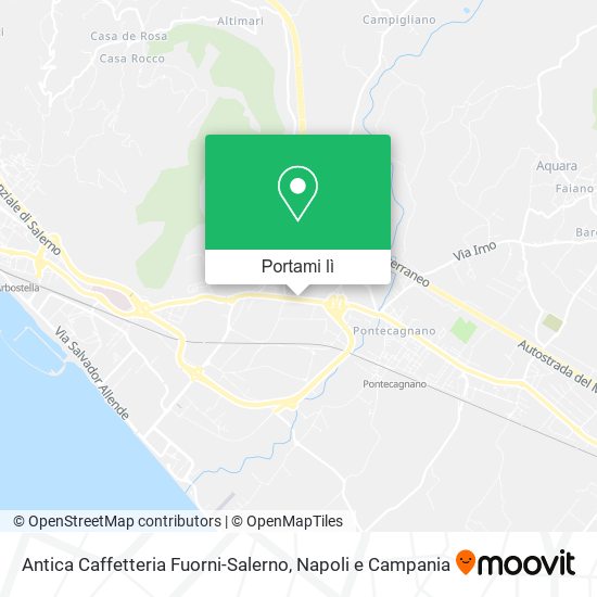 Mappa Antica Caffetteria Fuorni-Salerno