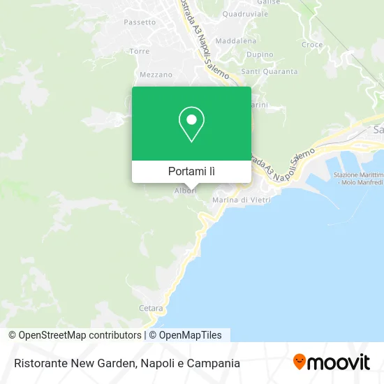 Mappa Ristorante New Garden