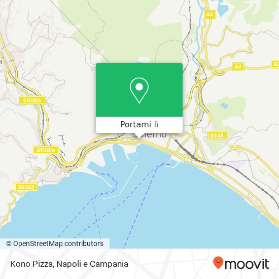 Mappa Kono Pizza, Via Roma, 206 84121 Salerno