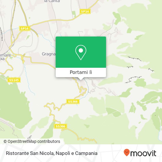 Mappa Ristorante San Nicola, Via San Nicola dei Miri, 23 80054 Gragnano