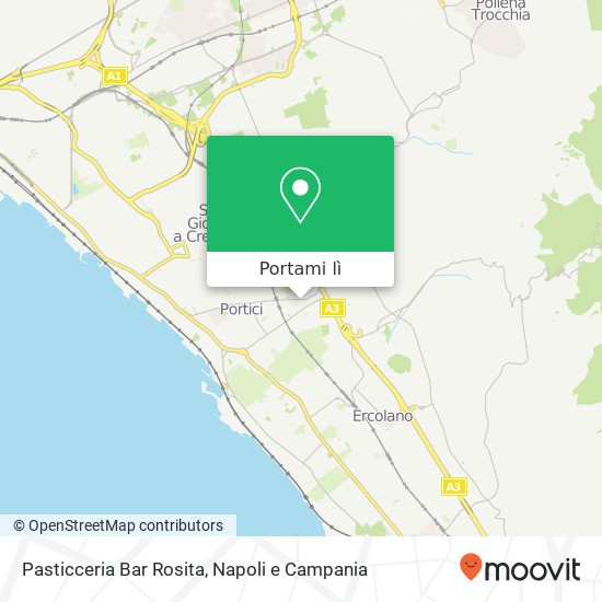 Mappa Pasticceria Bar Rosita, Piazza Sebastiano Poli, 13 80055 Portici