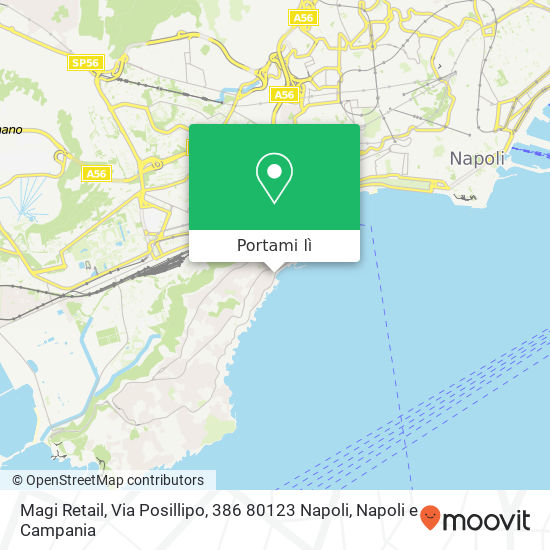 Mappa Magi Retail, Via Posillipo, 386 80123 Napoli