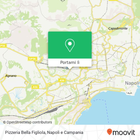 Mappa Pizzeria Bella Figliola, Via Giustiniano, 281 80126 Napoli