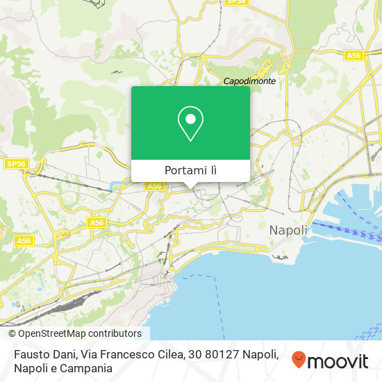 Mappa Fausto Dani, Via Francesco Cilea, 30 80127 Napoli