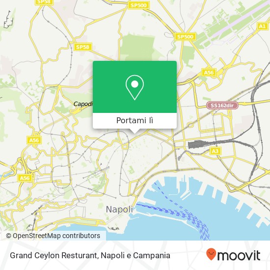 Mappa Grand Ceylon Resturant, Via Antonio Villari 80137 Napoli