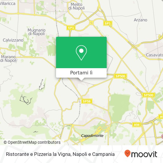 Mappa Ristorante e Pizzeria la Vigna, Via Nuova Dietro la Vigna, 41 Napoli