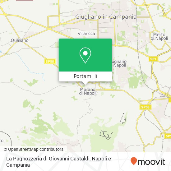 Mappa La Pagnozzeria di Giovanni Castaldi, Via Francesco Baracca, 20 80016 Marano di Napoli