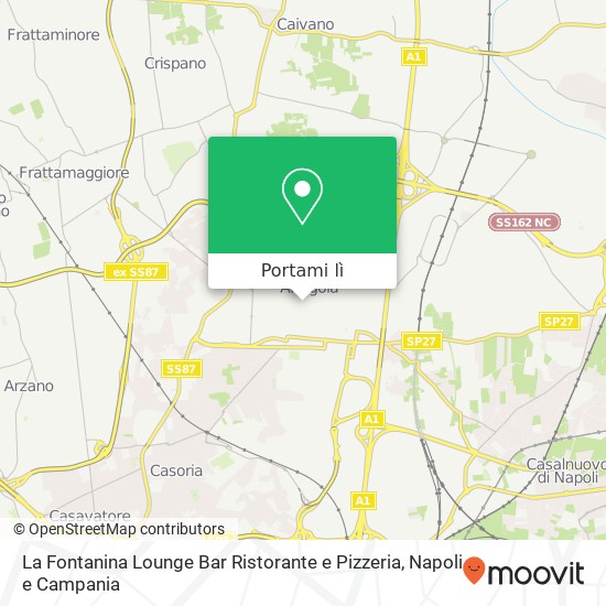 Mappa La Fontanina Lounge Bar Ristorante e Pizzeria, Via Santa Maria, 5 80021 Afragola