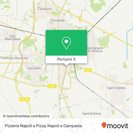 Mappa Pizzeria Napoli e Pizza, Viale John Fitzgerald Kennedy, 72 81031 Aversa