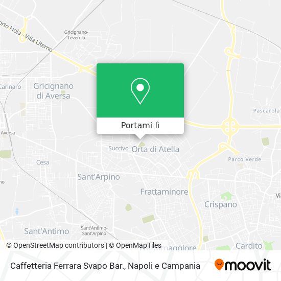 Mappa Caffetteria Ferrara Svapo Bar.