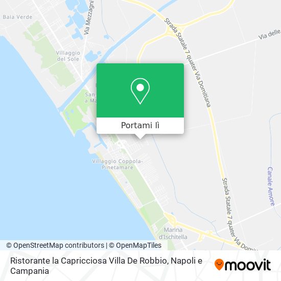 Mappa Ristorante la Capricciosa Villa De Robbio