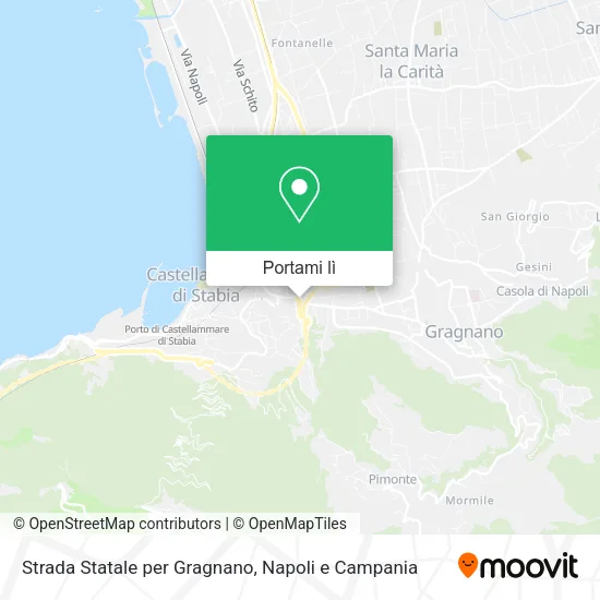 Mappa Strada Statale per Gragnano