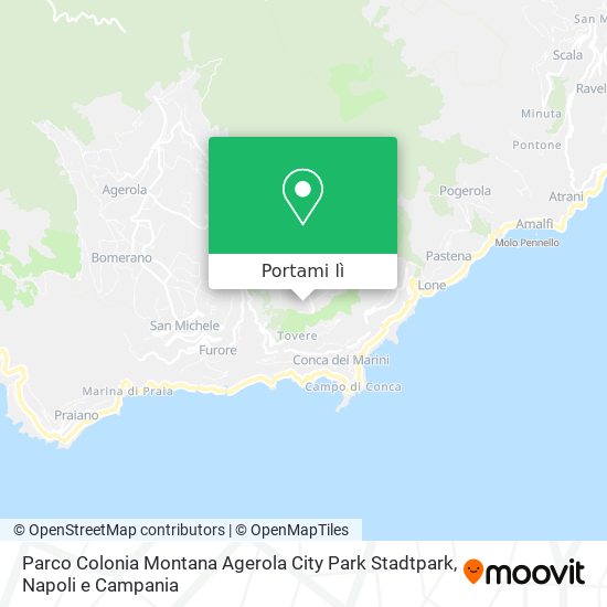 Mappa Parco Colonia Montana Agerola City ​​Park Stadtpark