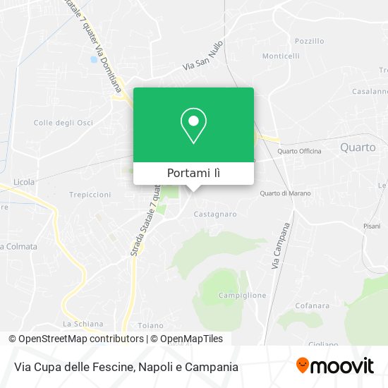 Mappa Via Cupa delle Fescine