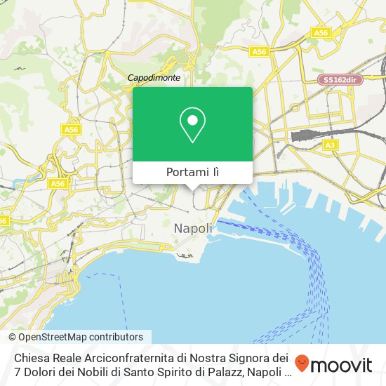 Mappa Chiesa Reale Arciconfraternita di Nostra Signora dei 7 Dolori dei Nobili di Santo Spirito di Palazz