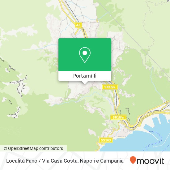 Mappa Località Fano / Via Casa Costa