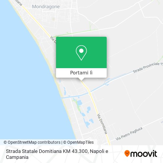 Mappa Strada Statale Domitiana KM 43.300