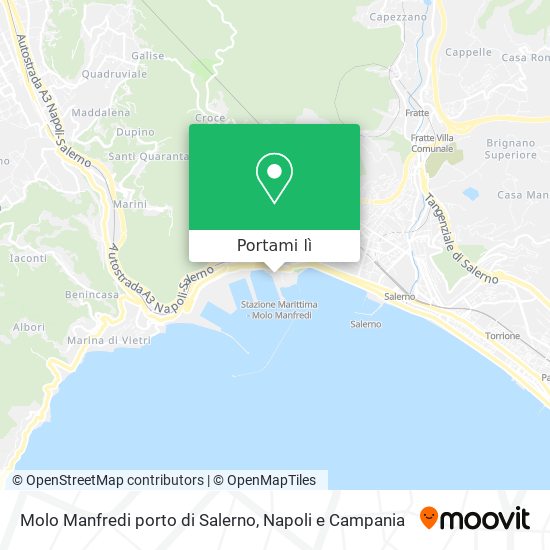 Mappa Molo Manfredi porto di Salerno