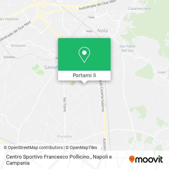Mappa Centro Sportivo Francesco Pollicino.