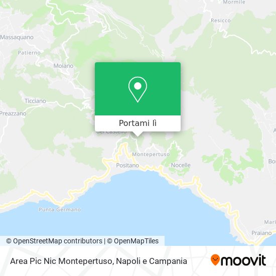 Mappa Area Pic Nic Montepertuso