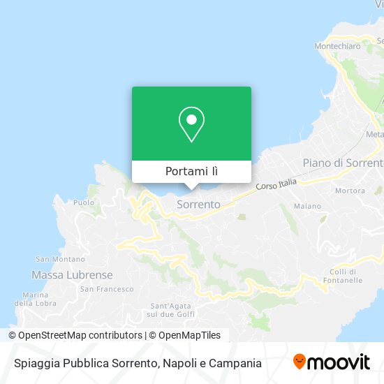 Mappa Spiaggia Pubblica Sorrento