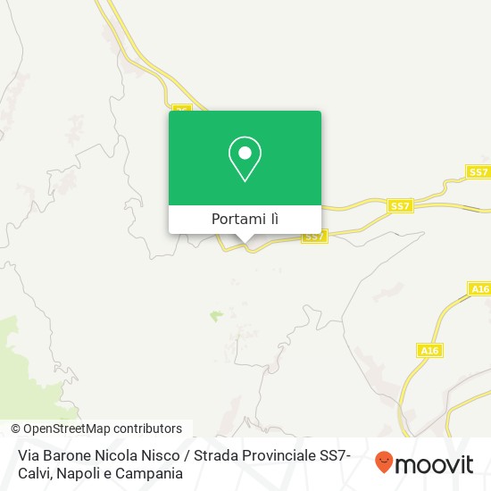 Mappa Via Barone Nicola Nisco / Strada Provinciale SS7-Calvi