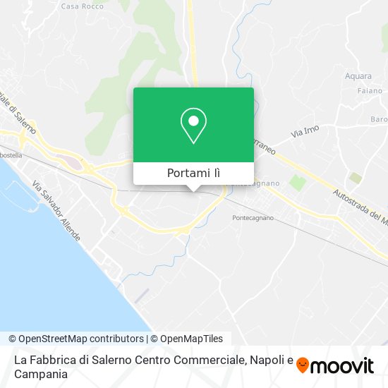 Mappa La Fabbrica di Salerno Centro Commerciale