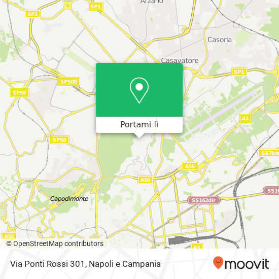 Mappa Via Ponti Rossi 301