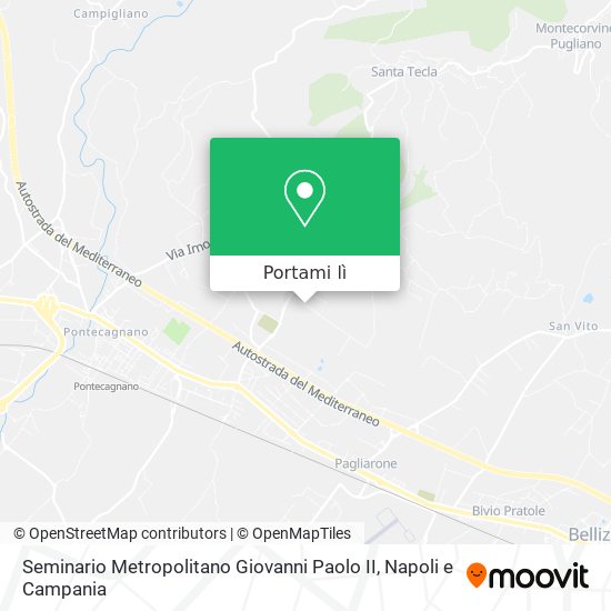 Mappa Seminario Metropolitano Giovanni Paolo II
