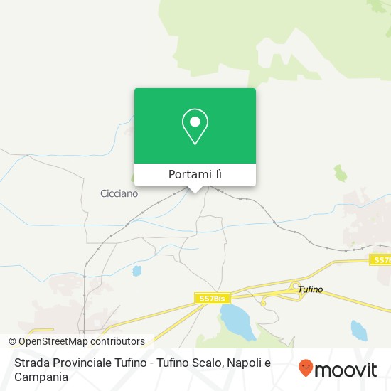Mappa Strada Provinciale Tufino - Tufino Scalo