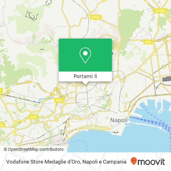 Mappa Vodafone Store Medaglie d'Oro