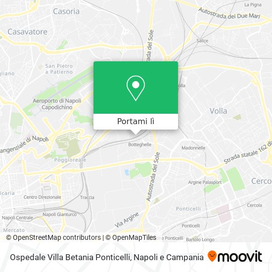 Mappa Ospedale Villa Betania Ponticelli