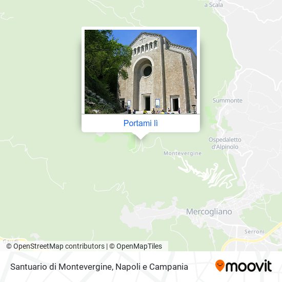 Mappa Santuario di Montevergine