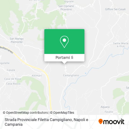 Mappa Strada Provinciale Filetta Campigliano