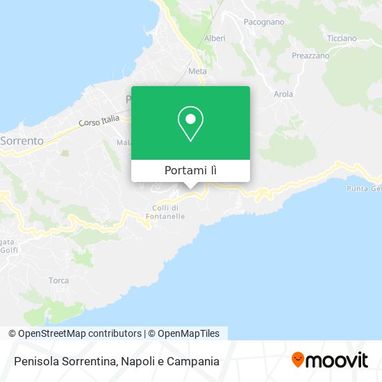 Mappa Penisola Sorrentina