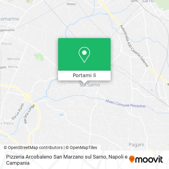 Mappa Pizzeria Arcobaleno San Marzano sul Sarno