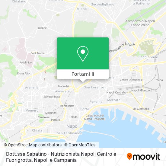 Mappa Dott.ssa Sabatino - Nutrizionista Napoli Centro e Fuorigrotta
