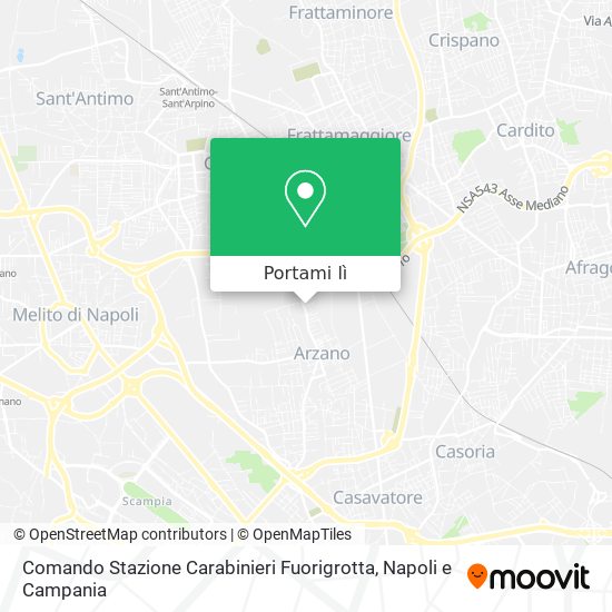 Mappa Comando Stazione Carabinieri Fuorigrotta