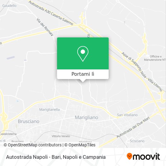Mappa Autostrada Napoli - Bari