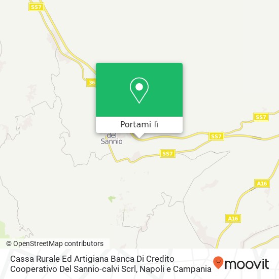 Mappa Cassa Rurale Ed Artigiana Banca Di Credito Cooperativo Del Sannio-calvi Scrl