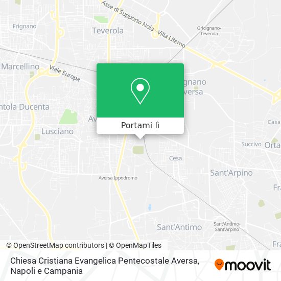 Mappa Chiesa Cristiana Evangelica Pentecostale Aversa