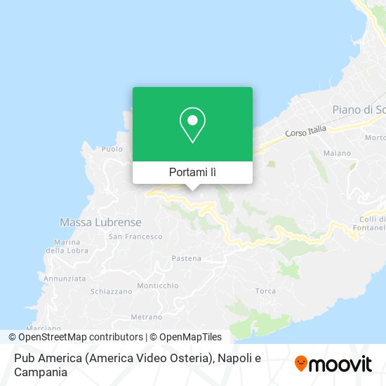 Mappa Pub America (America Video Osteria)