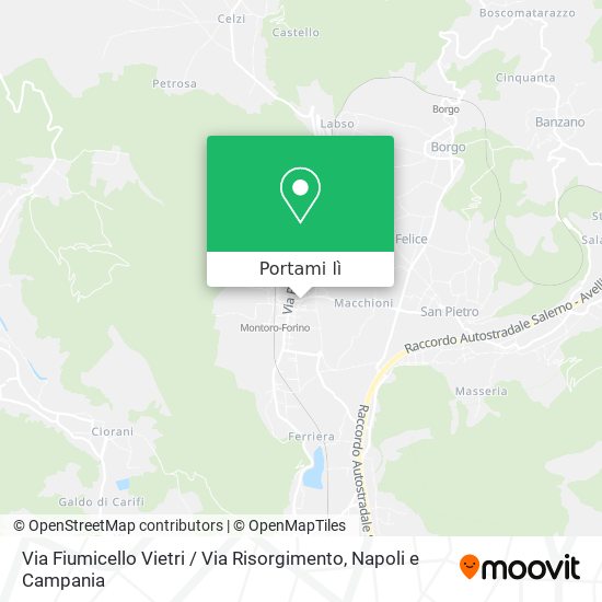 Mappa Via Fiumicello Vietri / Via Risorgimento