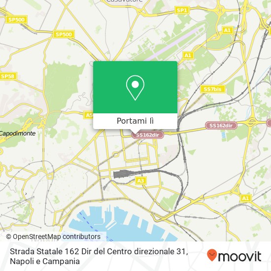 Mappa Strada Statale 162 Dir del Centro direzionale 31