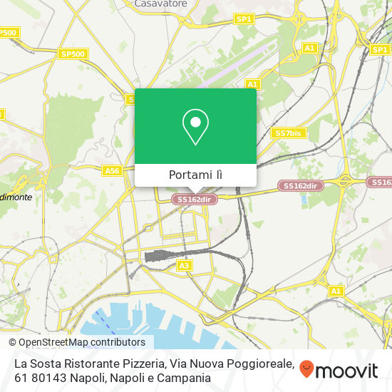 Mappa La Sosta Ristorante Pizzeria, Via Nuova Poggioreale, 61 80143 Napoli